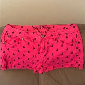 Pink & Navy Sailboat Shorts